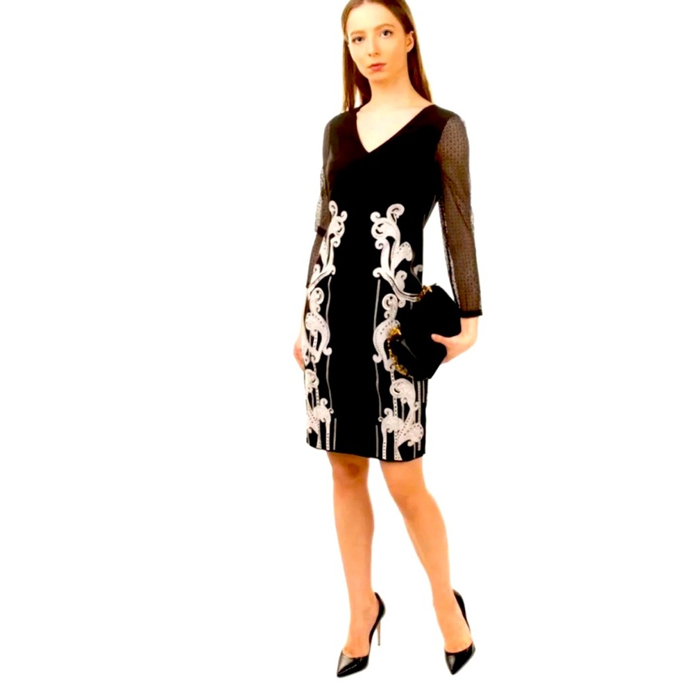 NEW Karen Millen Sheath Lace Embroidered Dress